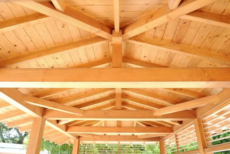 Construire un carport sur mesure en bois de sapin blanc pour deux voitures, Saint-Quentin, M'BOIS